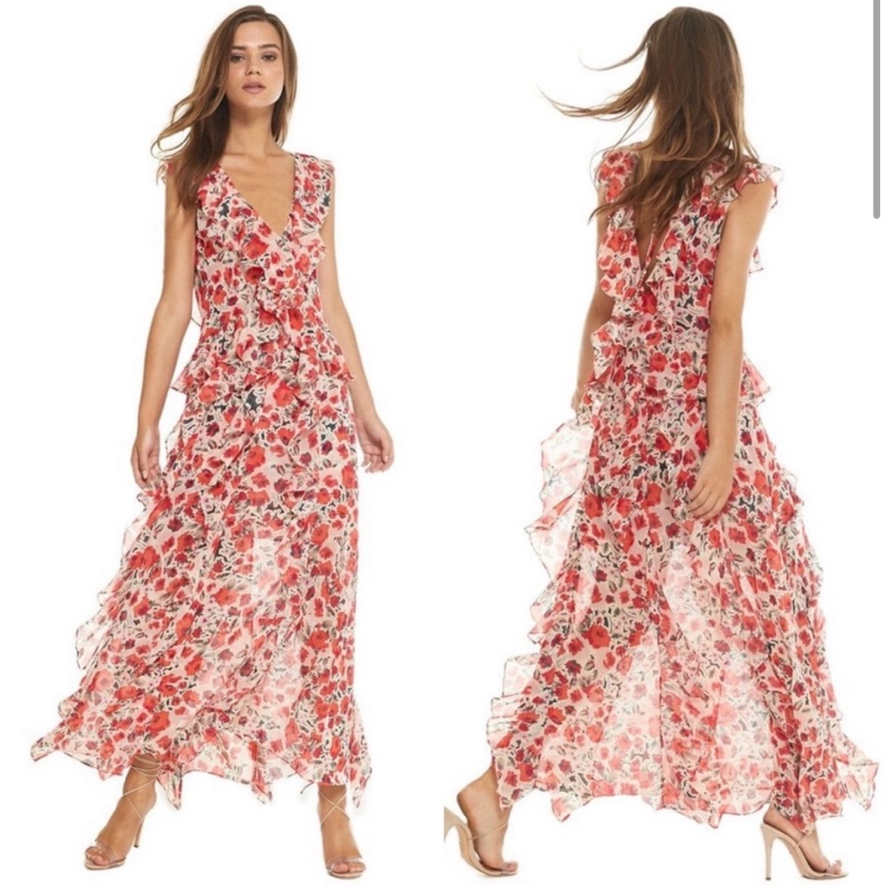 Miss Los Angeles Floral Print Long Dress